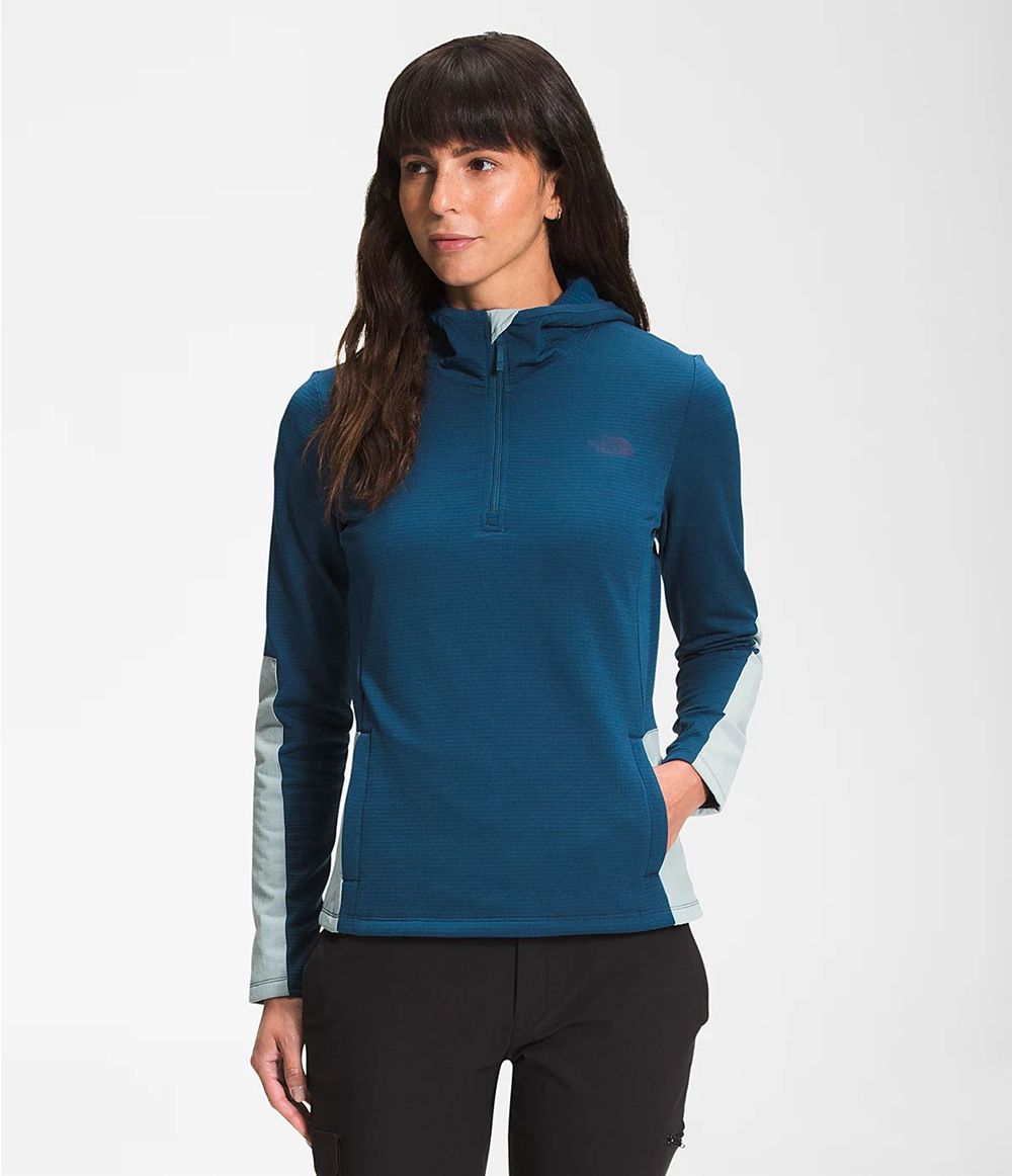 The North Face Wayroute Pullover Kapuzenpullover Damen - Blau CH-251MJJL